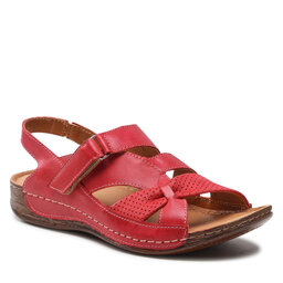 Waldi Sandaler Waldi 766 Czerwony/Czerwony Dziurkowany K6-C15