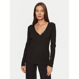 Hunkemöller Hunkemöller Μπλούζα πιτζάμας 205123 Μαύρο Slim Fit