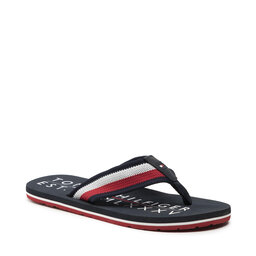 Tommy Hilfiger Джапанки Tommy Hilfiger Corporate Print Beach Sandal FM0FM03381 Desert Sky DW5