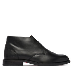 Tommy Hilfiger Schnürschuhe Tommy Hilfiger Corporate Dressy Lth Lace Boot FM0FM05949 Schwarz