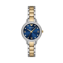 Emporio Armani Ρολόι Emporio Armani Cleo AR11576 Navy/Gold