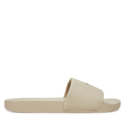 Calvin Klein Nazouváky Calvin Klein Pool Slide W/ Ck Square HM0HM01754 Écru