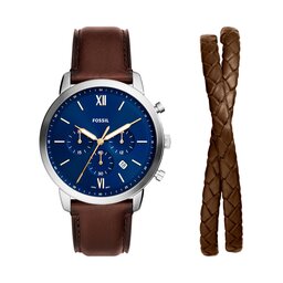 Fossil Montre Fossil Neutra FS6018SET Navy/Brown