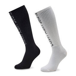 Calvin Klein Jeans Súprava 2 párov vysokých pánskych ponožiek Calvin Klein Jeans 701219860 Black Combo 001