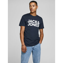 Jack&Jones Jack&Jones Marškinėliai Corp 12151955 Tamsiai mėlyna Slim Fit