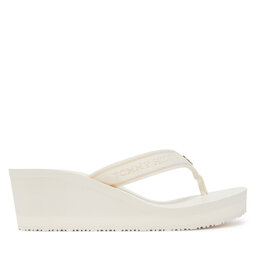 Tommy Hilfiger Flip flop Tommy Hilfiger Th Stripes Wedge Beach Sandal FW0FW08521 Alb