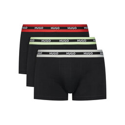 HUGO HUGO Σετ μποξεράκια 3 τμχ 50492375 Μαύρο Regular Fit
