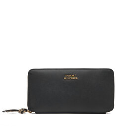 Tommy Hilfiger Geldbörse Tommy Hilfiger Th Leather Lrg Za Wallet AW0AW18941 Schwarz