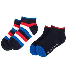 Tommy Hilfiger Sada 2 párů dětských vysokých ponožek Tommy Hilfiger 354010001 Midnight Blue 563 1