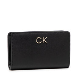 Calvin Klein Portefeuille femme grand format Calvin Klein Re-Lock Billfold French Wallet K60K608992 Ck Black BAX