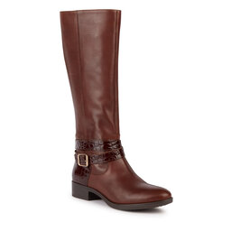 Geox Kozačky ve vojenském stylu Geox D Felicity D36G1A 04340 C0013 Brown