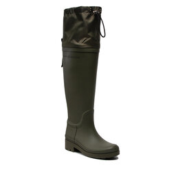 Tommy Hilfiger Гумени ботуши Tommy Hilfiger Overknee Rainboot FW0FW06778 Army Green RBN