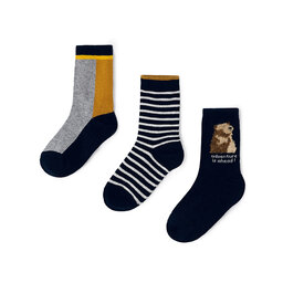 Mayoral Set de 3 perechi de șosete lungi pentru copii Mayoral 10.573 Granatowy 85