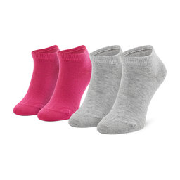 Tommy Hilfiger Set od 2 para dječjih niskih čarapa Tommy Hilfiger 301390 Magenta/Grey 047