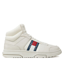 Tommy Jeans Αθλητικά Tommy Jeans The Brooklyn Mix Mat Mid EM0EM01458 Λευκό