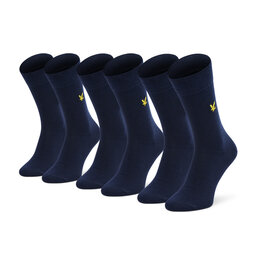 Lyle & Scott 3 pár hosszú szárú férfi zokni Lyle & Scott Angus LSSK500 r.40-46 Peacoat 5002