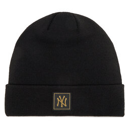 New Era Σκούφος New Era New York Yankees Metallic Badge Black Cuff Knit Beanie 60424815 Μαύρο