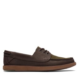 

Туфлі Clarks Bratton Boat 26172442 Dark Brown Nub, Коричневий