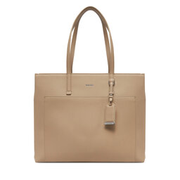 Calvin Klein Handtasche Calvin Klein Ck Must Medium Shopper W/Pocket K60K613019 Beige