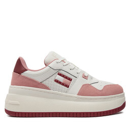 Tommy Jeans Laisvalaikio batai Tommy Jeans Retro Basket Flatform Mix EN0EN02654 Rožinė