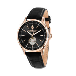 Maserati Ceas Maserati Sorpasso Open Heart Automatic R8821124001 Negru
