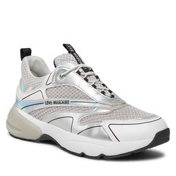 LOVE MOSCHINO Sneakersy LOVE MOSCHINO JA15025G0HIQ101A Pearl/Acc/Bian