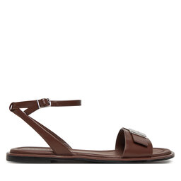 Calvin Klein Sandale Calvin Klein Flat Sandal W/Ck Hw - Lth HW0HW02367 Maro