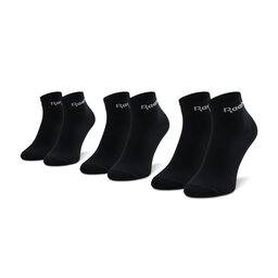 Reebok Σετ 3 ζευγάρια κοντές κάλτσες unisex Reebok Act Core Ankle Sock 3P GH8166 Black