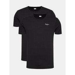 Pepe Jeans Pepe Jeans Σετ 2 T-Shirts Pepe Tshirt 2P PMU10976 Μαύρο Regular Fit