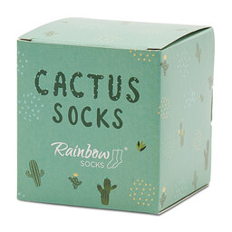 Rainbow Socks Hohe Unisex-Socken Rainbow Socks Box Cactus Grün