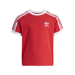 adidas adidas Marškinėliai adicolor Trefoil JY3748 Raudona Loose Fit