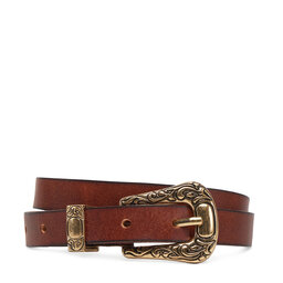ONLY Moteriškas Diržas ONLY Onlty Slim Leather Wester Jeans Belt Acc 15338269 Ruda
