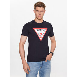Guess Guess Marškinėliai M2YI71 I3Z14 Tamsiai mėlyna Slim Fit