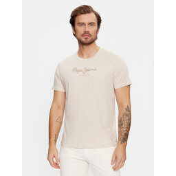Pepe Jeans Pepe Jeans Camiseta Eggo N PM508208 Beis Regular Fit