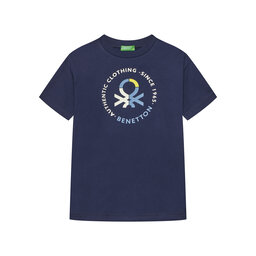 United Colors Of Benetton United Colors Of Benetton Camiseta 3I1XC10N3 Azul marino Regular Fit
