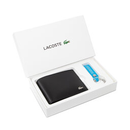 Lacoste Poklon set Lacoste M Billfold Key Holder Box NH3786FG Noir Ibiza Blanc