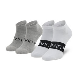 Calvin Klein Súprava 2 párov členkových pánskych ponožiek Calvin Klein 701218712 White 001
