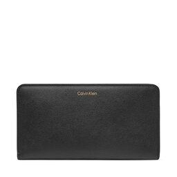 Calvin Klein Geldbörse Calvin Klein Foil Logo Passport Longfold LV04F1205G Schwarz