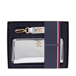 

Набір гаманець і брелок Tommy Hilfiger Large Za W Wristlet AW0AW156580IO Metallic Silver 0IO, Сірий
