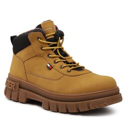 Tommy Hilfiger Gležnjarji Tommy Hilfiger T3B5-33156-0316A S Ochre/Black 105