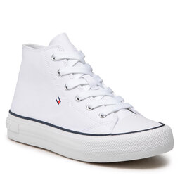 Tommy Hilfiger Sneakers Tommy Hilfiger High Top Lace-Up Sneaker T3A4-32119-0890 S White 100