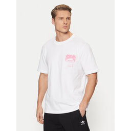 adidas adidas Marškinėliai Trefoil Series Fashion Elevated Tee JD0665 Balta Regular Fit