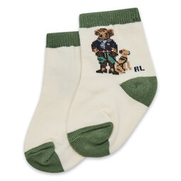 

Набір 3 пар високих дитячих шкарпеток Polo Ralph Lauren 441896724001 Green/Cream, Кольоровий