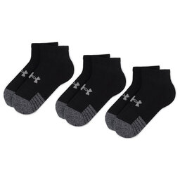 Under Armour Set di 3 paia di calzini corti unisex Under Armour Heatgear Lo Cut Sock 1346753-001 Black
