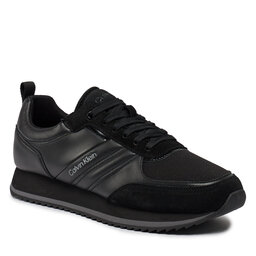 Calvin Klein Zapatillas Calvin Klein Low Top Lace Up Mix HM0HM01280 Triple Black 0GJ