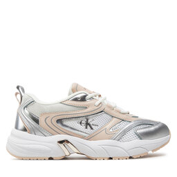 

Снікерcи Calvin Klein Jeans Retro Tennis Low Lace Mh Ml Mr YW0YW01381 Bright White/Whisper Pink/Silver 02S, Білий