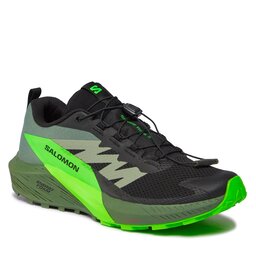 Salomon Schuhe Salomon Sense Ride 5 L47311100 Black/Laurel Wreath/Green Gecko