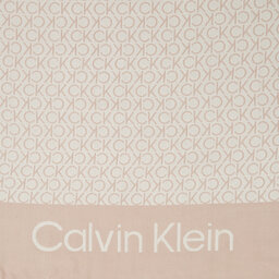 

Шарф Calvin Klein Fringes Monogram Scarf 100X200 K60K611118 Doeskin PBP, Бежевий