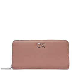 Calvin Klein Portafoglio grande da donna Calvin Klein Re-Lock Z/A Wallet Lg K60K609699 Ash Rose VB8