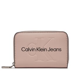 Calvin Klein Jeans Portafoglio grande da donna Calvin Klein Jeans Sculpted Med Zip Around Mono K60K607229 Pale Conch TFT